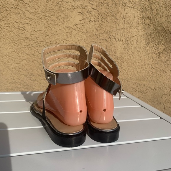 Perla Formentini gladiator metallic silver leather sandals 7.5 (European 38) - Picture 12 of 15